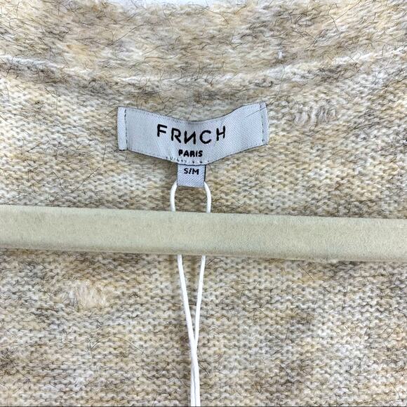 FRNCH Cardigan Duster Beige Small Medium Long Sleeve NWT - Picture 7 of 12
